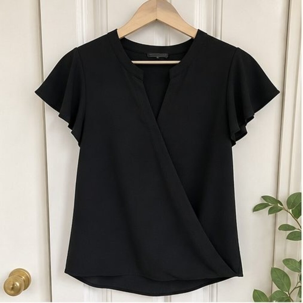 Black Ruffle Blouse